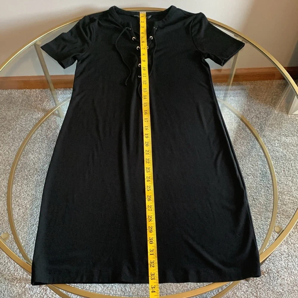 White House Black Market Black Dress With Tie Front Size XS - Picture 12 of 16
